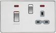 Polished Chrome 45A DP Switch with 13A Socket - Image 1