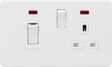 45A DP Switch & 13A Socket with Neons - Matt White