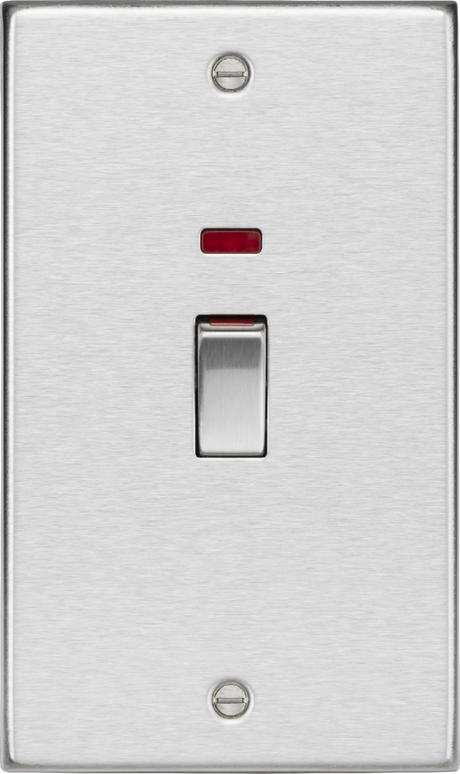 45A DP Switch with Neon - Brushed Chrome