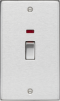 45A DP Switch with Neon - Brushed Chrome