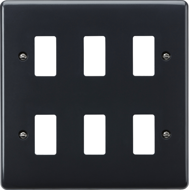 6G Grid Faceplate Part M Compliant - Anthracite