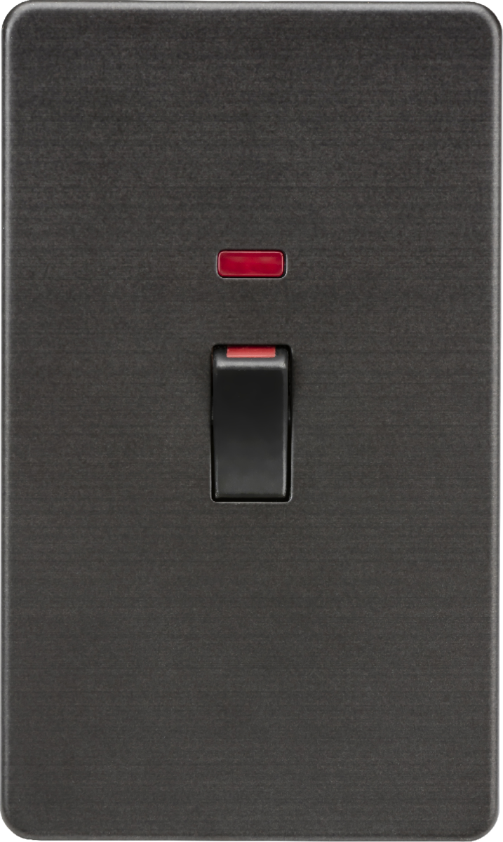 45A DP Switch with Neon Indicator - Smoked Bronze