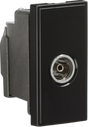 Screened TV Outlet Module 25 x 50mm - Black