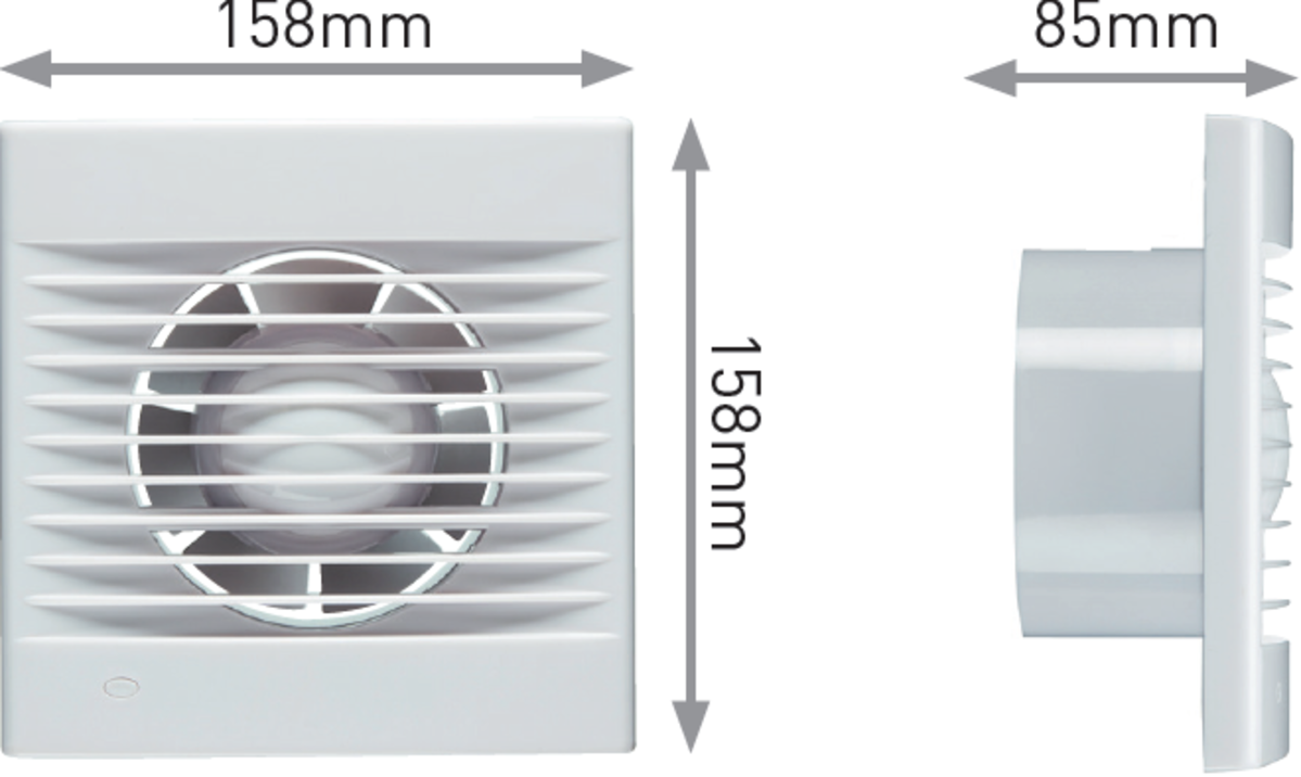 Additional View of 100mm/4 Inch Extractor Fan with Overrun Timer