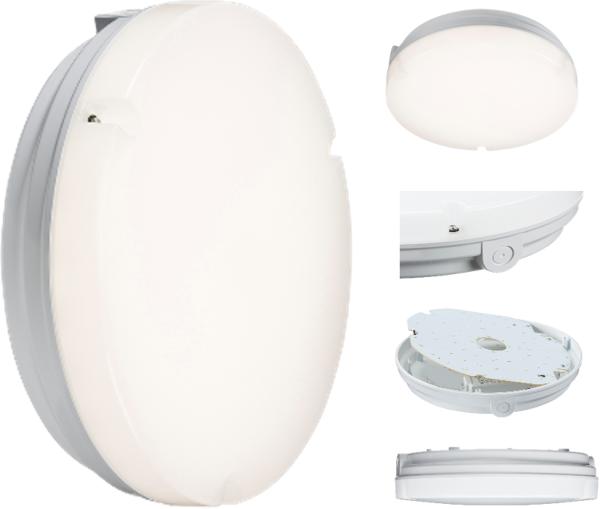 230V IP65 14W LED Emergency Bulkhead Light 4000K