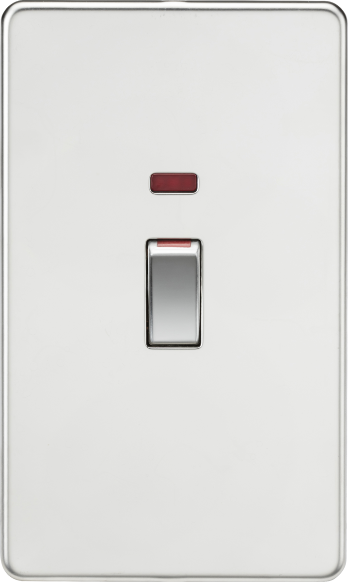 45A DP Switch with Neon - Polished Chrome