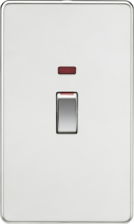 45A DP Switch with Neon - Polished Chrome