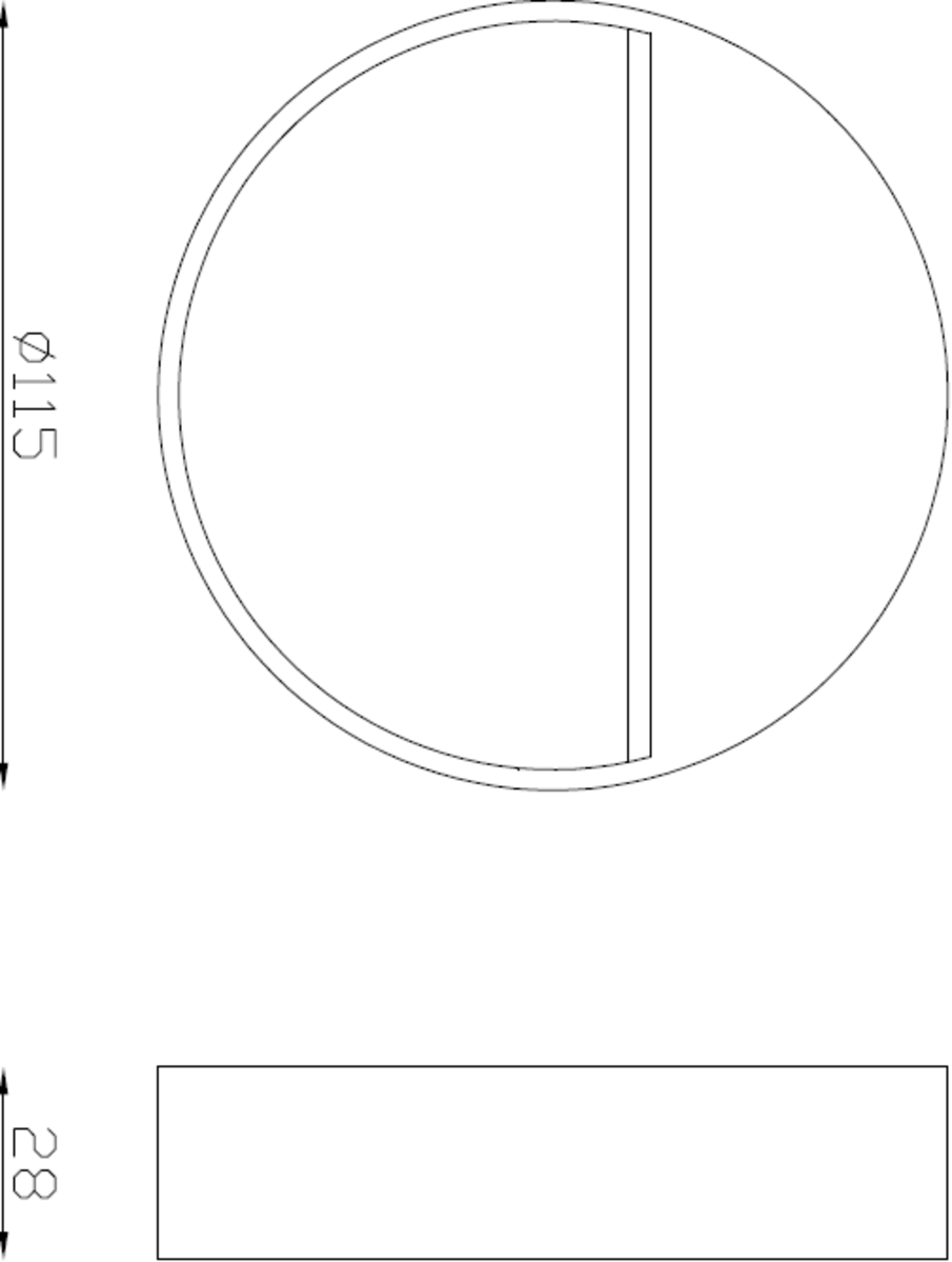 Alternative view of the 230V IP44 3W LED Round Wall/Guide Light - Grey