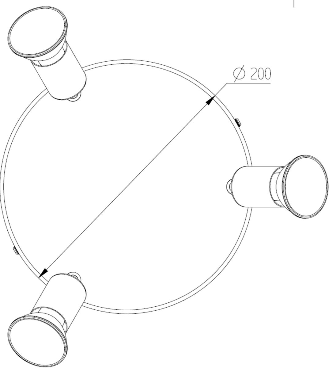 GU10 Triple Spotlight - Adjustable Direction