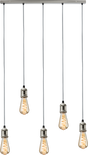 CALLA Vintage 5 Light Bar Pendant - Brushed Chrome