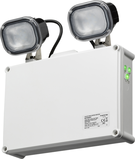 230V IP65 2 x 3W LED Twin Emergency Spotlight - Self Test