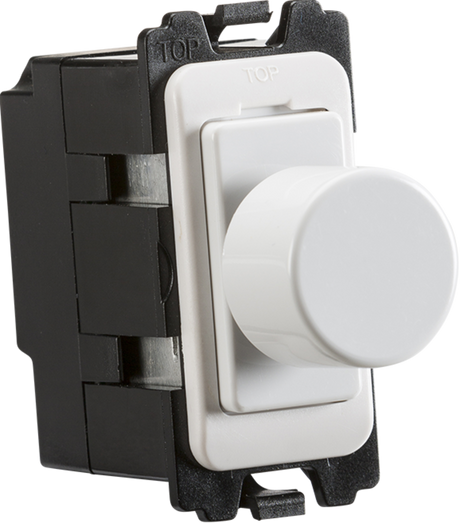 6A 2-way Dummy Dimmer Switch Module - Curved Edge, White Finish
