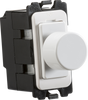 6A 2-way Dummy Dimmer Switch Module - Curved Edge, White Finish