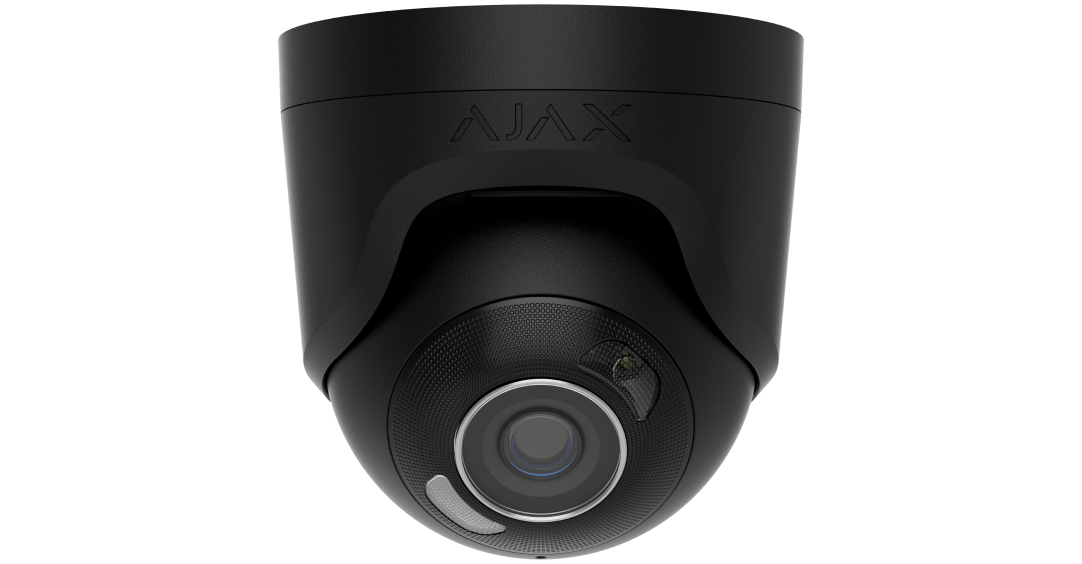 Ajax 126260.197.BL1 TurretCam HL AI-Powered Security IP Camera