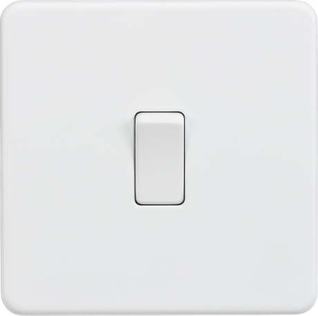 20A 1G DP Switch - Matt White, Screwless Low Profile Design