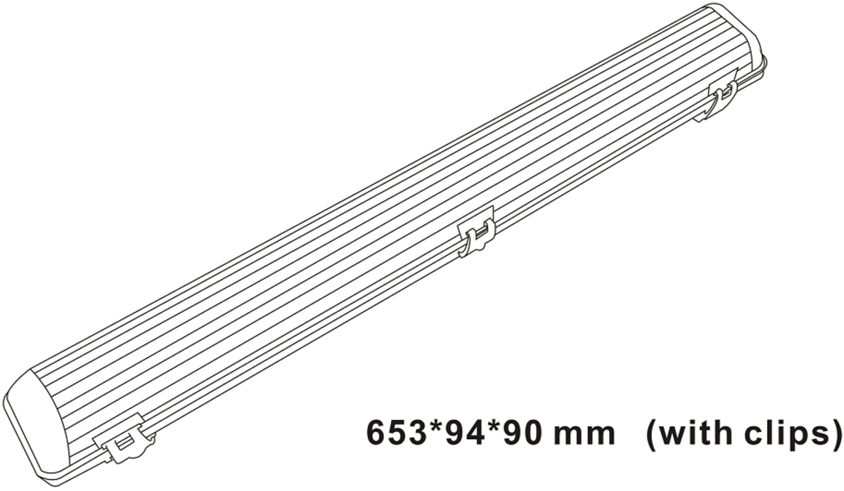 230V IP65 T8 Single LED Ready Anti Corrosive Fitting (2ft) - Image 2