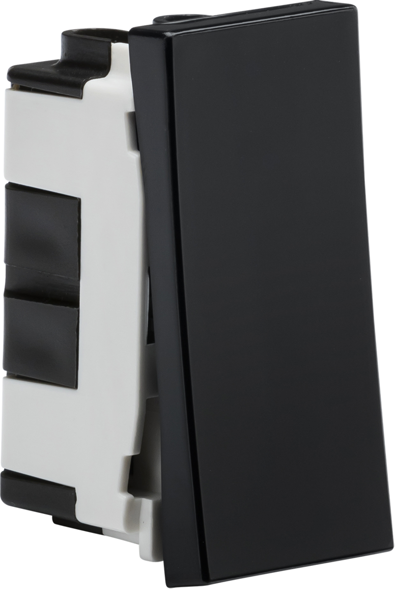 20AX 1G 2-way Modular Switch - Black, 25x50mm