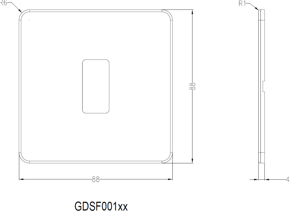 Screwless 1G Grid Faceplate - Brushed Chrome