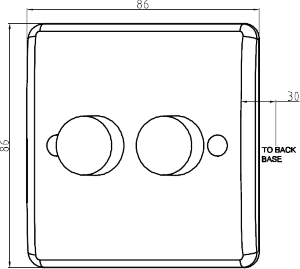 Knightsbridge Curved Edge Dimmer Switch