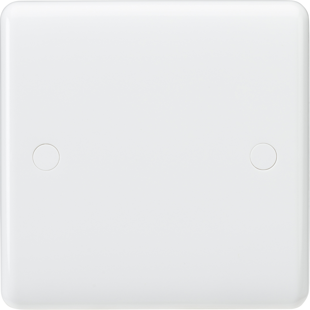 Knightsbridge 1G Blanking Plate - White, Curved Edge