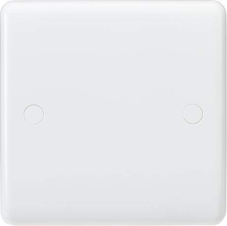 Knightsbridge 1G Blanking Plate - White, Curved Edge
