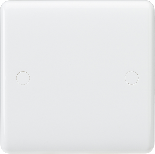 Knightsbridge 1G Blanking Plate - White, Curved Edge