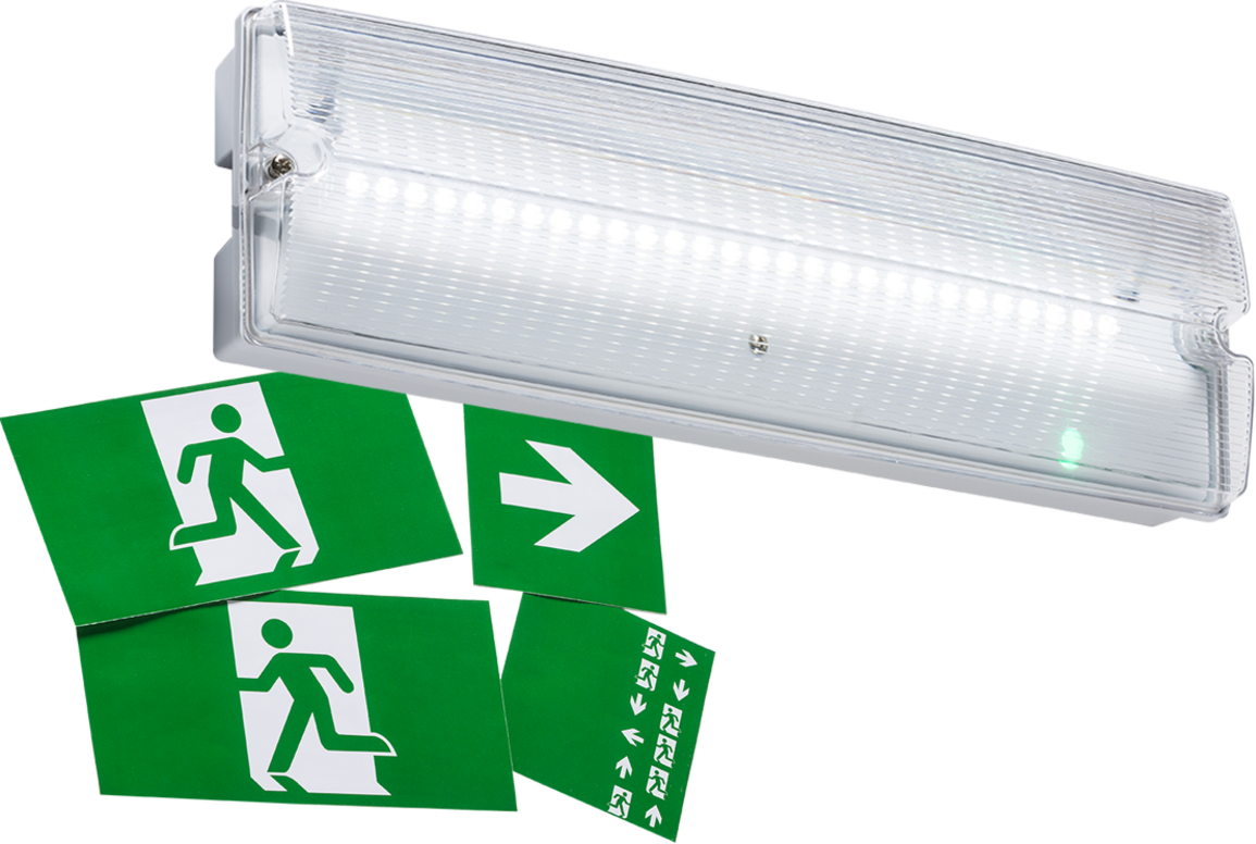 230V IP65 3W LED Emergency Bulkhead Maintained/Non-Maintained