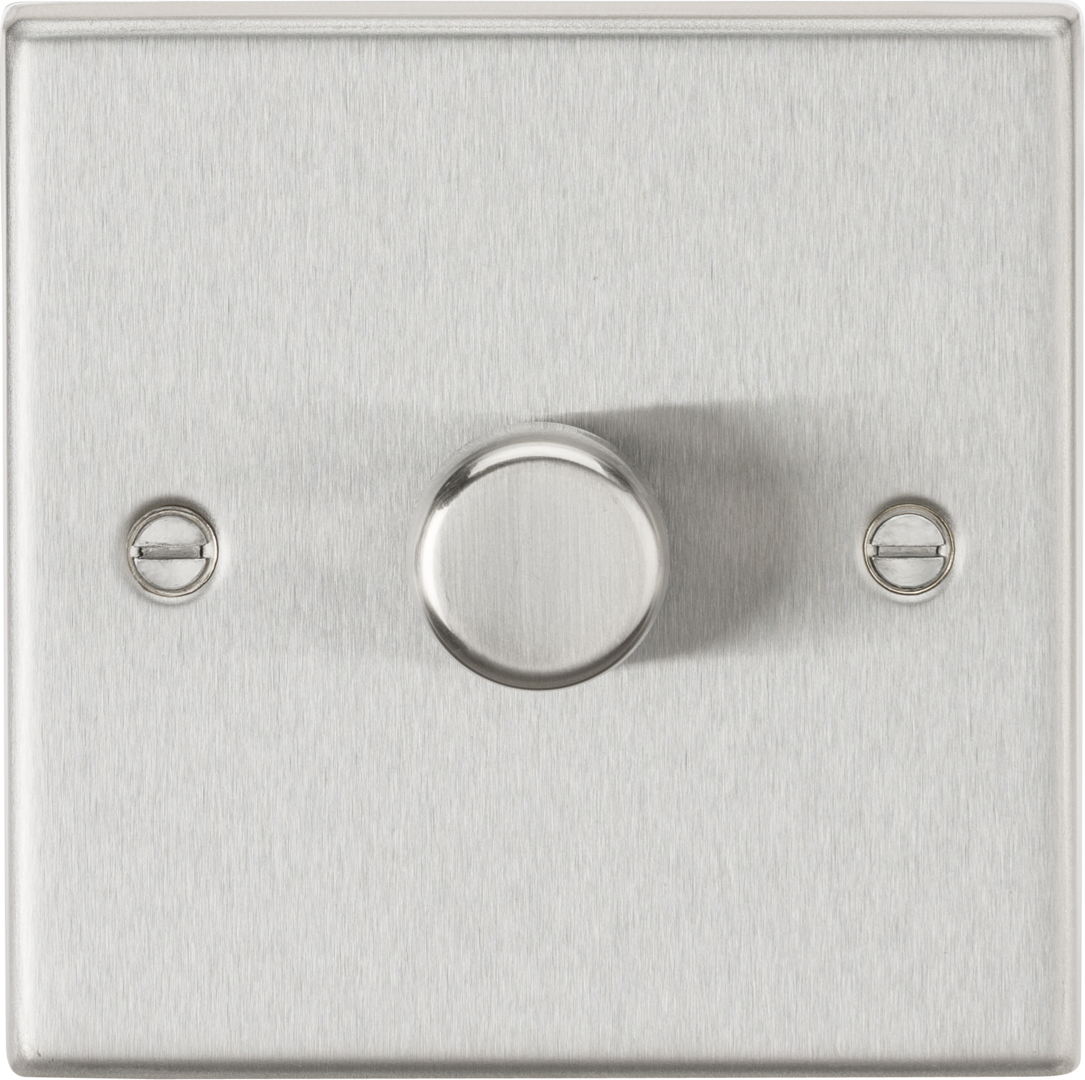 1G 2-way 10-200W Intelligent Dimmer - Brushed Chrome