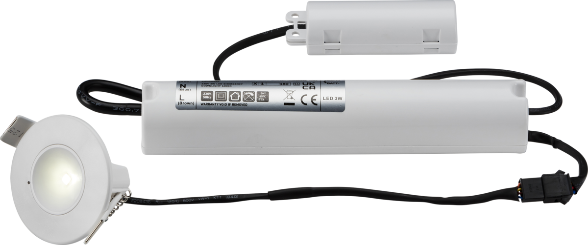 230V IP20 3.5W LED Emergency Downlight - 5500K