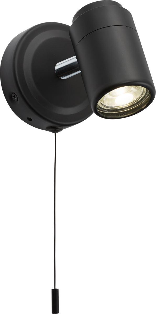 230V IP44 GU10 Single Spotlight in Matt Black