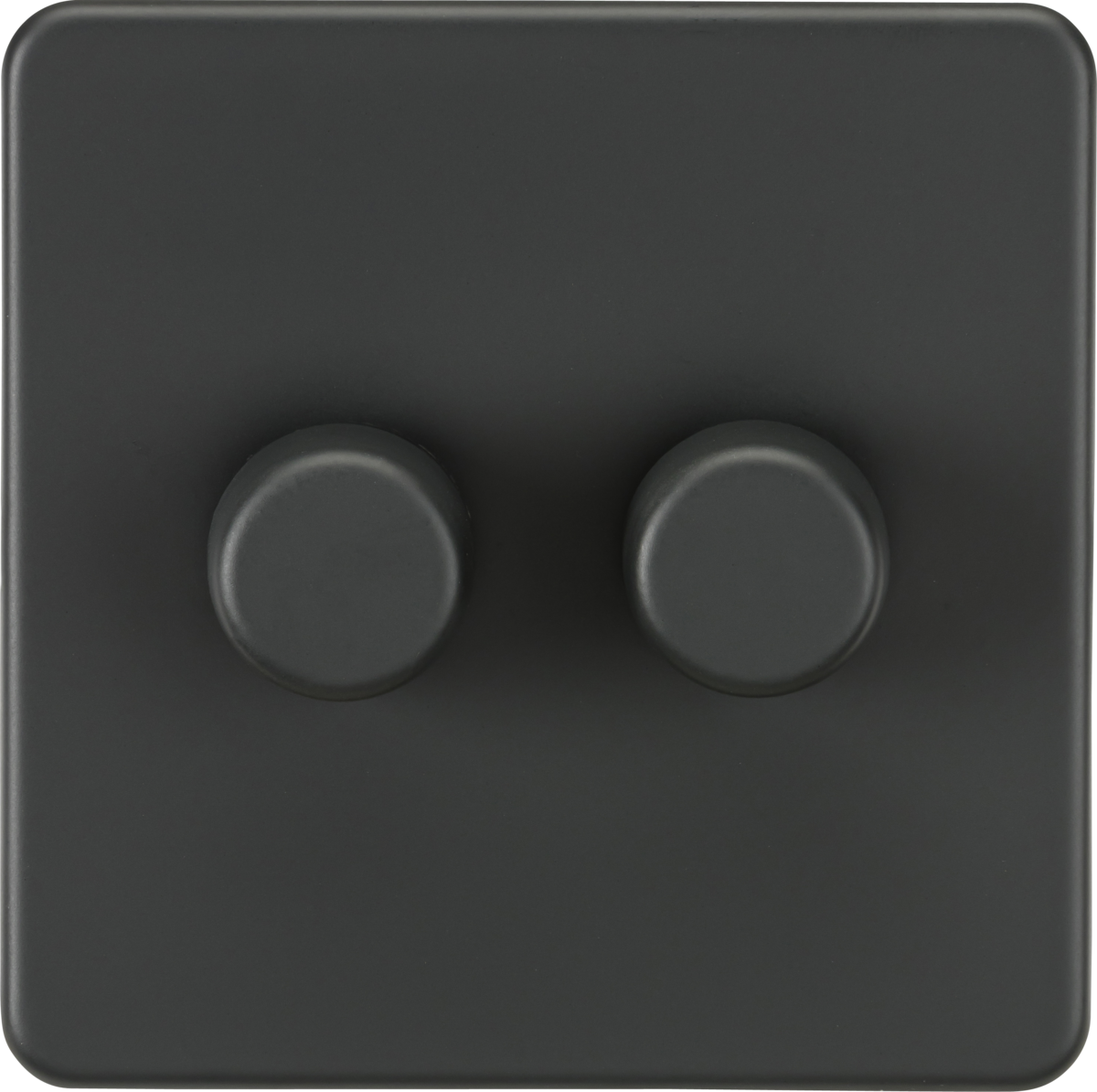 2G 2-way 10-200W (5-150W LED) Intelligent Dimmer - Anthracite, Screwless Low Profile