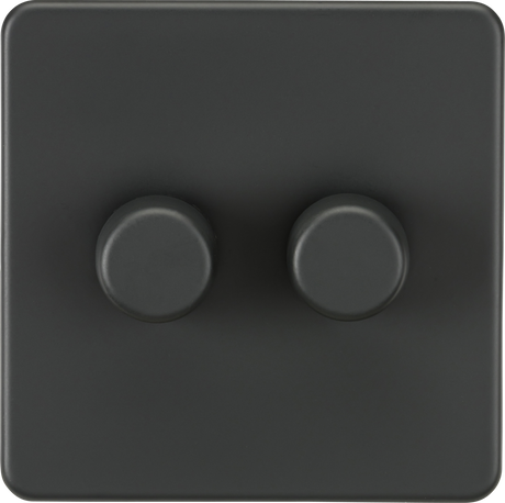 2G 2-way 10-200W (5-150W LED) Intelligent Dimmer - Anthracite, Screwless Low Profile