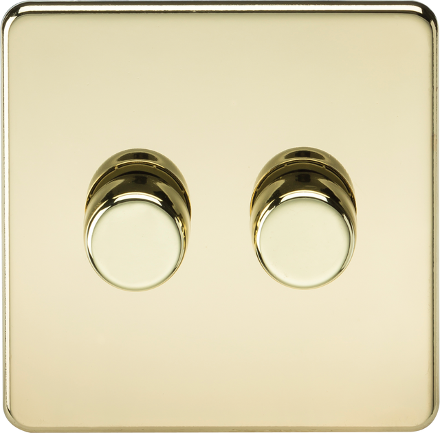 Polished Brass 2G 2-Way Intelligent Dimmer SF2192PB