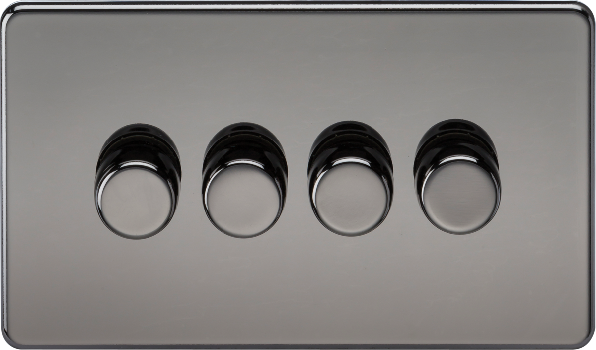 4G 2-way 10-200W Intelligent Dimmer - Black Nickel