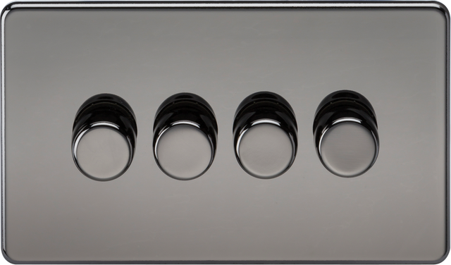 4G 2-way 10-200W Intelligent Dimmer - Black Nickel