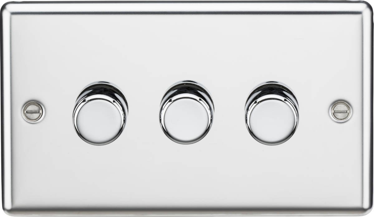 3G 2-way 10-200W Intelligent dimmer - Polished Chrome