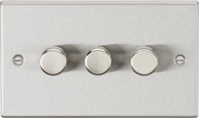 3G 2-way 10-200W LED Intelligent Dimmer - Brushed Chrome