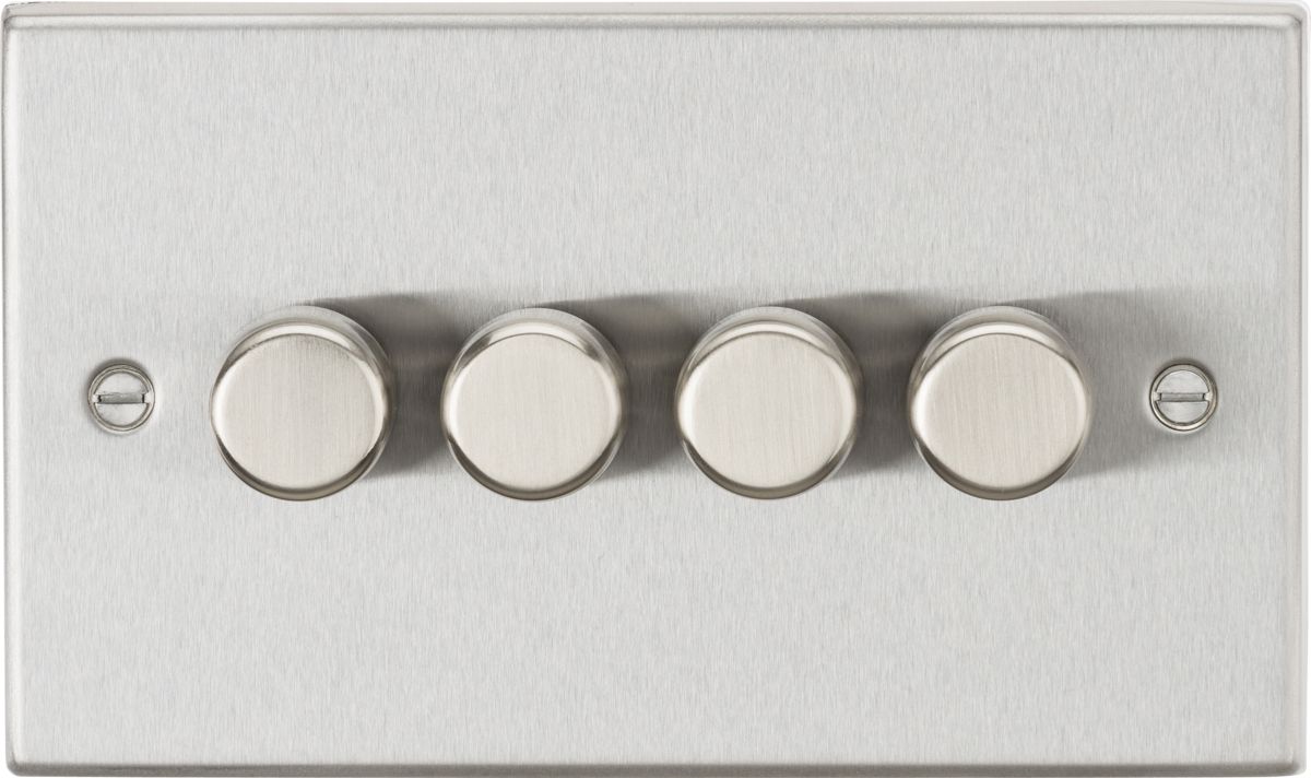 4G 2-way 10-200W Intelligent Dimmer - Brushed Chrome