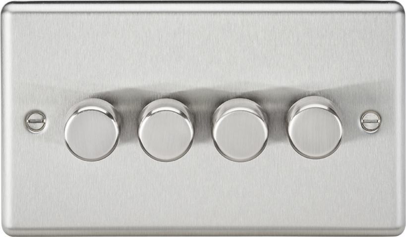 4G 2-way 10-200W Intelligent Dimmer in Brushed Chrome