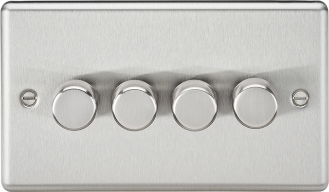 4G 2-way 10-200W Intelligent Dimmer in Brushed Chrome