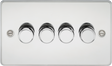 4G Intelligent Dimmer 10-200W (5-150W LED) - Polished Chrome