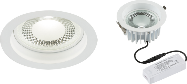 230V 10W COB LED Recessed Downlight - Cool White, 4000K