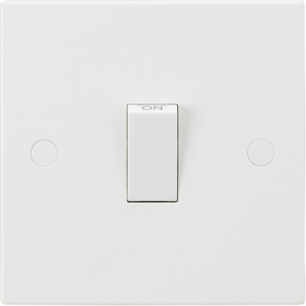 Knightsbridge 20A 1G DP Switch - White