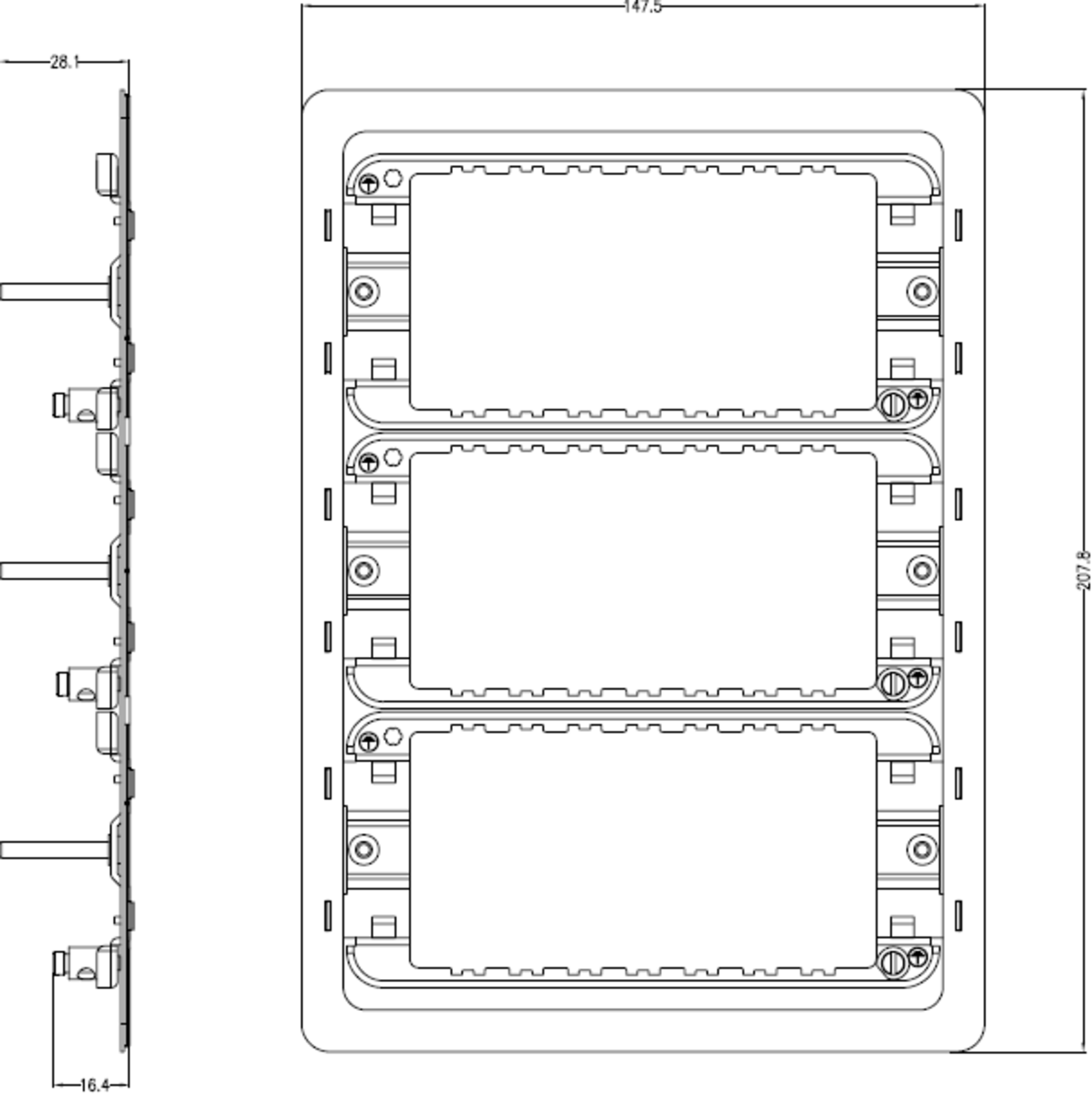 ML Accessories 9-12G Grid Mounting Frame Image
