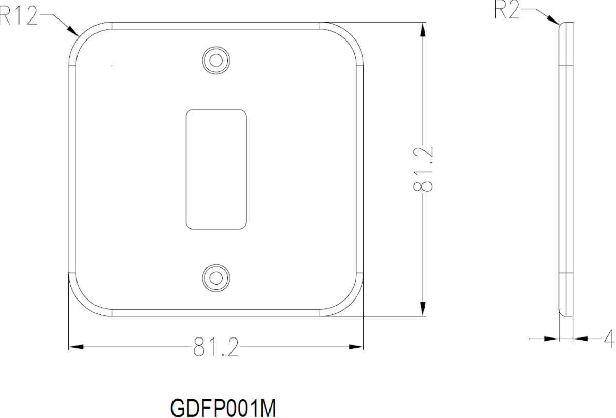 Alternative view of Metalclad 1G Grid Faceplate