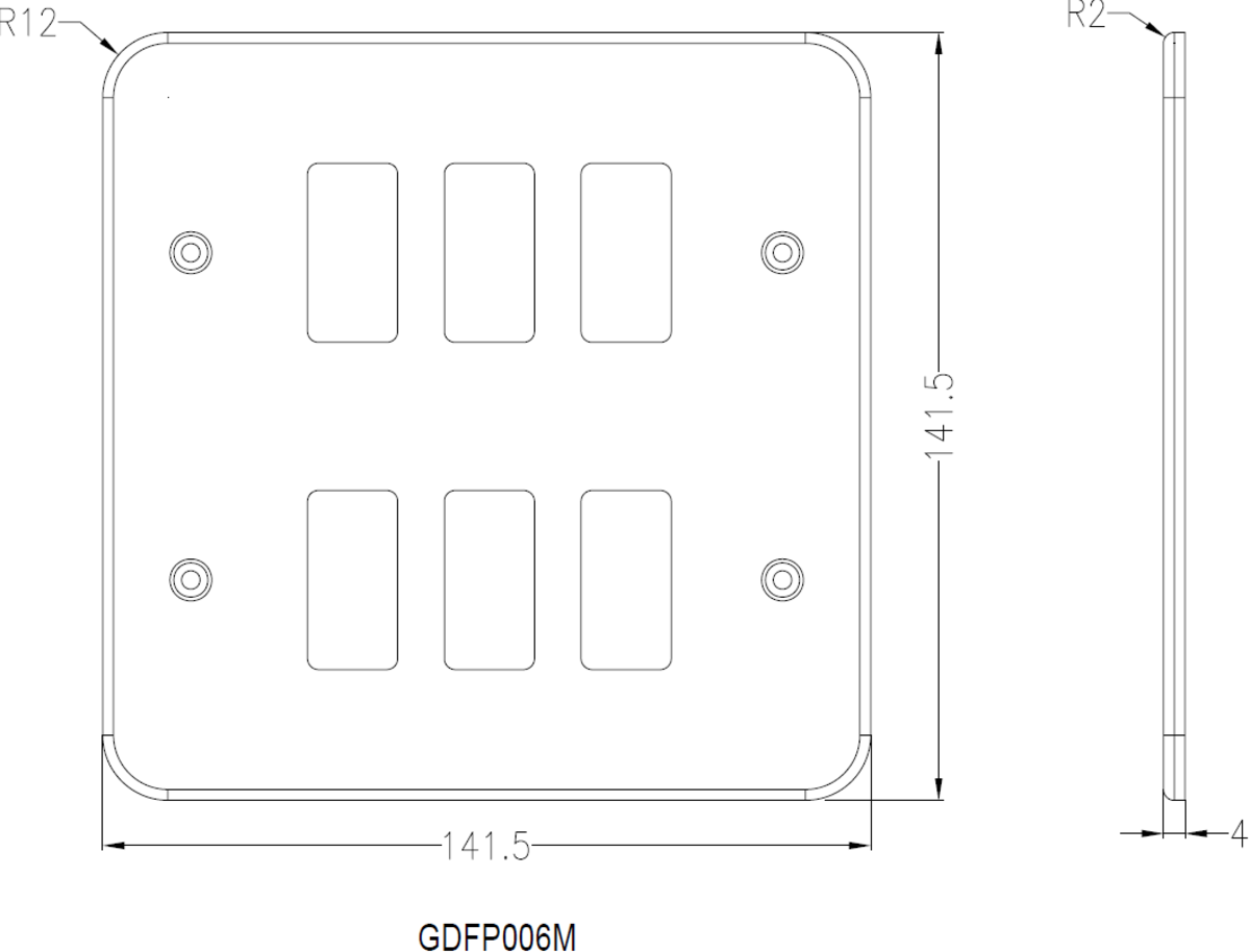 Metalclad 6G Grid Faceplate - Premium Grade Steel, Powder Coated