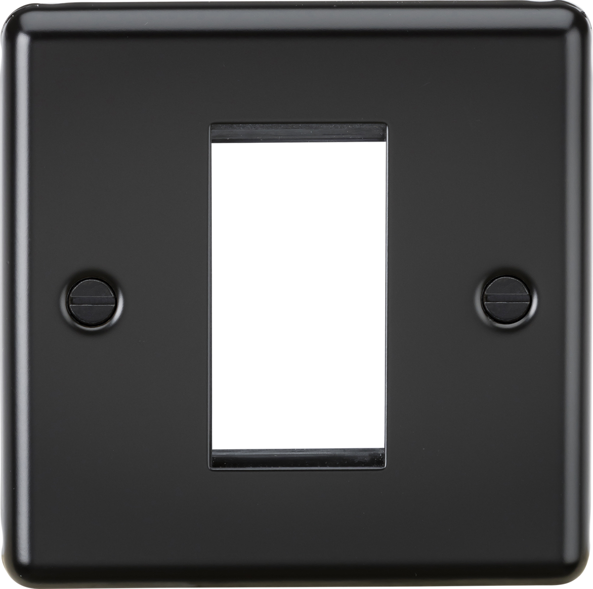 1G Modular Faceplate - Matt Black - Rounded Edge Design