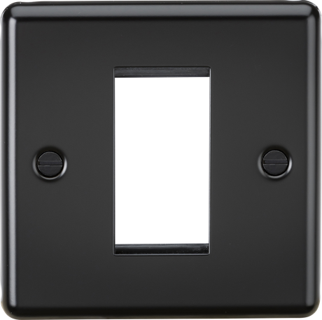 1G Modular Faceplate - Matt Black - Rounded Edge Design