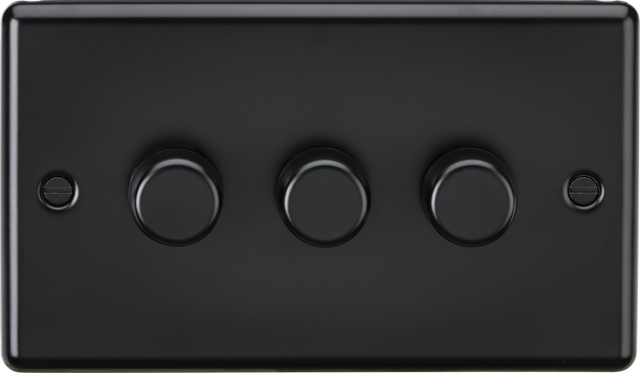 3G 2 Way 10-200W Intelligent Dimmer - Matt Black