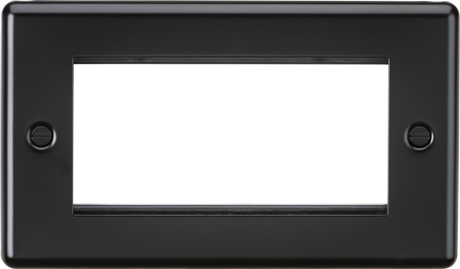 4G Modular Faceplate - Matt Black with Rounded Edge Design